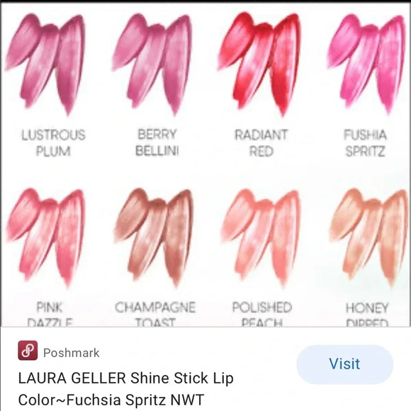 NIB LAURA GELLER FUCHSIA SPRITZ SHINE STICK LIPSTICK - Picture 2 of 4
